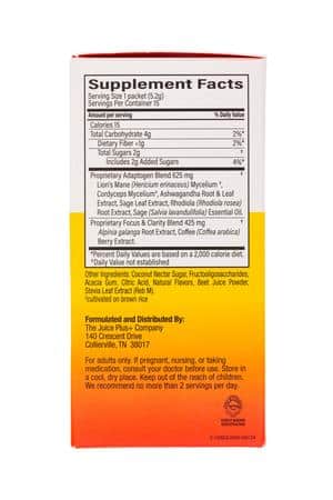 Juiceplus +: JuicePlus-78g-2024-Luminate-BerryMango-Facts