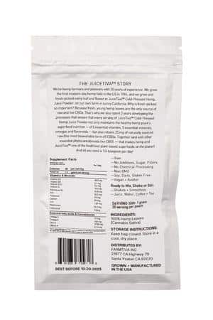 Juicetiva: Juicetiva-1oz-2023-SuperGreenJuicePowder-Facts