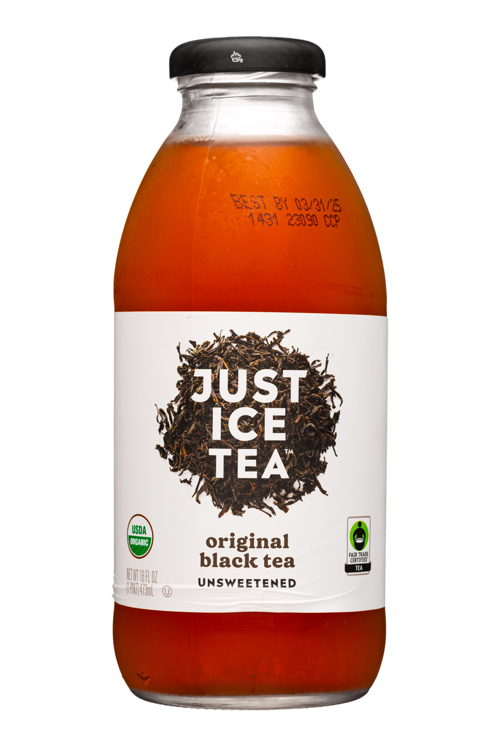 Just Ice Tea: EatTheChange-16oz-2023-JustIceTea-OriginalBlack-Front