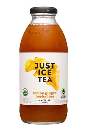 Just Ice Tea: EatTheChange-16oz-2023-JustIceTea-LemonGinger-Front