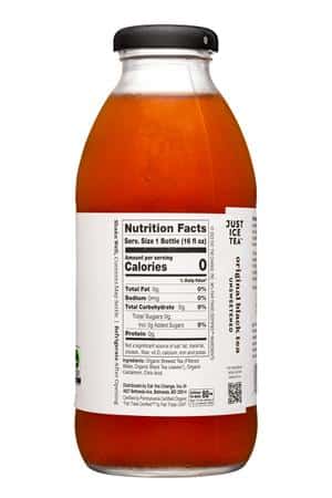 Just Ice Tea: EatTheChange-16oz-2023-JustIceTea-OriginalBlack-Facts