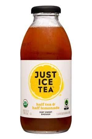 Just Ice Tea: EatTheChange-16oz-2022-JustIceTea-HalfTeaHalfLemon-Front