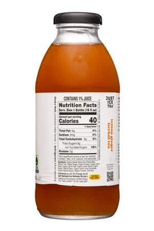 Just Ice Tea: EatTheChange-16oz-2023-JustIceTea-LemonGinger-Facts