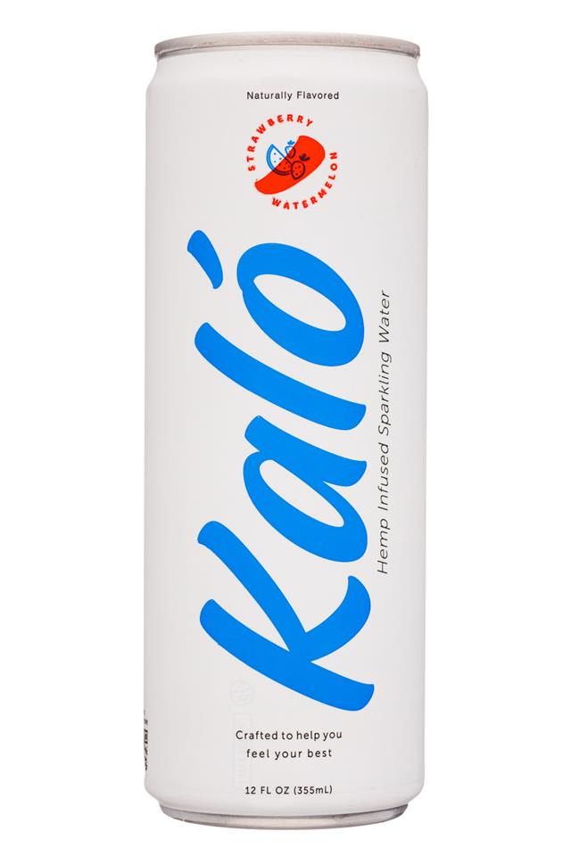 Kalo: Kalo-12oz-HempSparklingWater-StrawbWater-Front