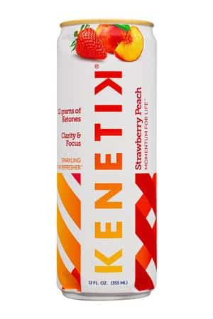 KENETIK - FUEL YOUR LIFE: Kenetik-12oz-2024-Sparkling-StrawbPeach-Front