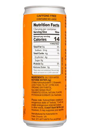 KetoneAid: KetoneAid-12oz-2022-KetoneWater-OrangeVanilla-Facts