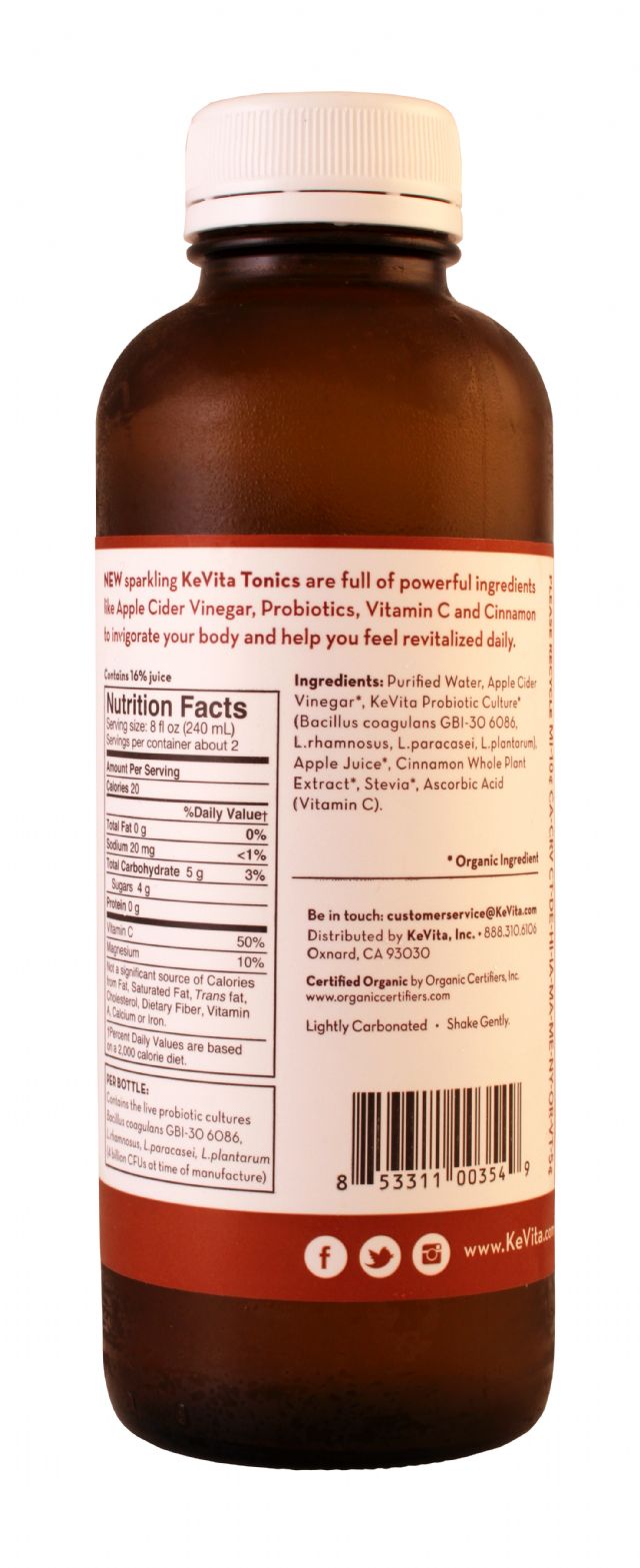 KeVita Tonics: KevitaTonics Cinn Facts