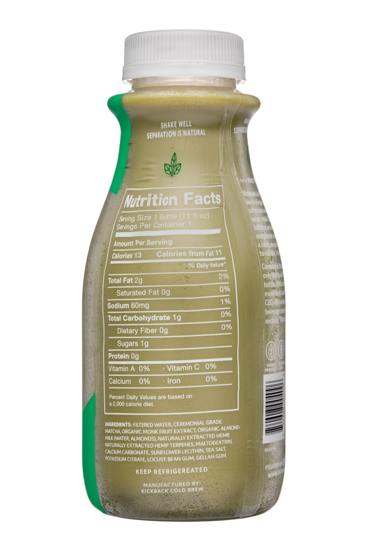 Kickback: Kickback-11oz-ColdBrew-Matcha-Facts
