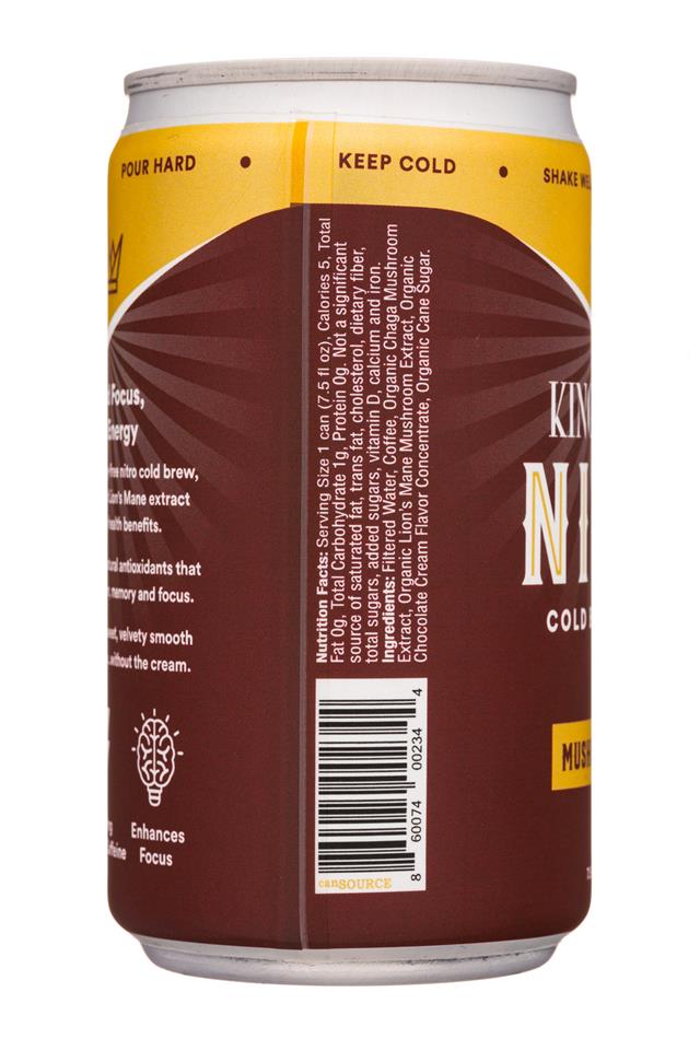 Kings's Brew: KingsBrew-8oz-Nitro-MushroomMocha-Facts