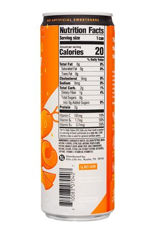 Super Coffee: KituLife-12oz-2022-ZeroSugarEnergy-MangoPeachpop-Facts