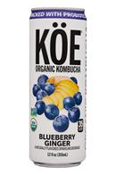 KOE  Organic Kombucha: Koe-12oz-2020-Kombucha-BluebGinger-Front