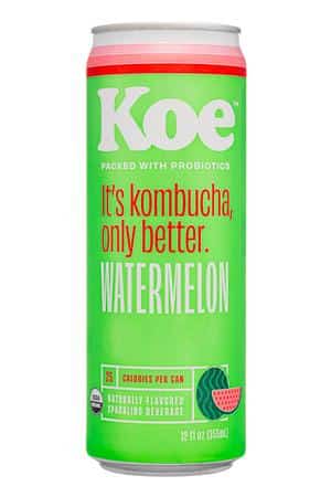 KOE  Organic Kombucha: Koe-12oz-2023-Kombucha-Watermelon-Front