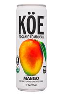 KOE  Organic Kombucha: Koe-12oz-Kombucha-Mango-Front