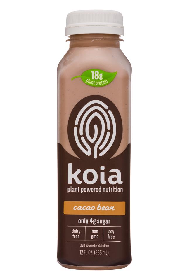 Koia: Koia-12oz-Nutrition-CacaoBean-Front