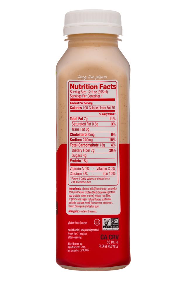 Koia: Koia-12oz-Nutrition-CinnHorchata-Facts