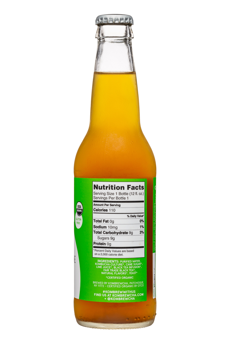 KomBrewCha: Kombrewcha-12oz-HardBuch-LemongrassLime-Facts