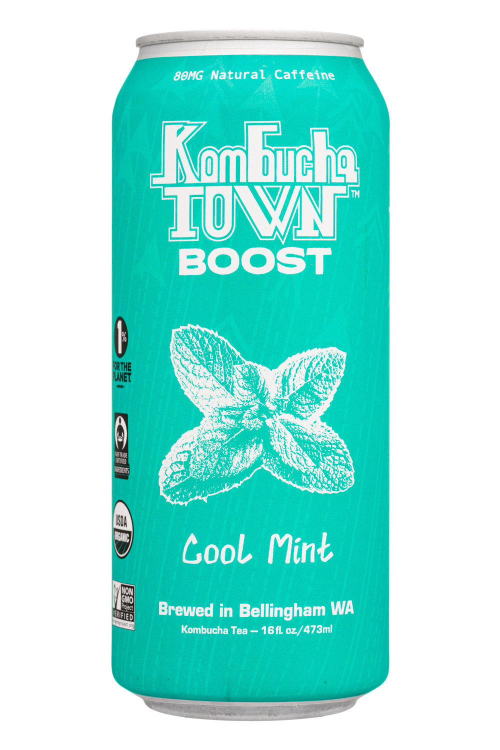 Kombucha Town: KombuchaTown-12oz-2024-Boost-CoolMint-Front