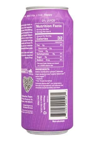 Kombucha Town: KombuchaTown-12oz-2024-Boost-LavendarSage-Facts
