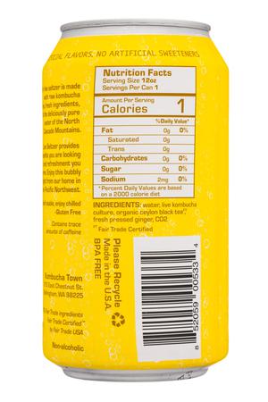 Kombucha Town: KombuchaTown-12oz-2021-LiveSeltzer-GingerEnergy-Facts