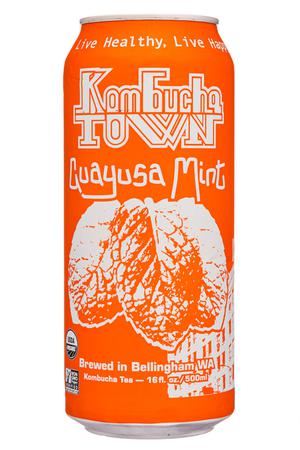Kombucha Town: KombuchaTown-16oz-2021-Kombucha-GuayusaMint-Front
