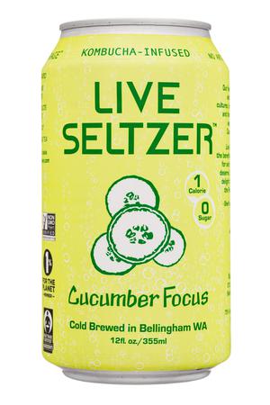 Kombucha Town: KombuchaTown-12oz-2021-LiveSeltzer-CucumberFocus-Front