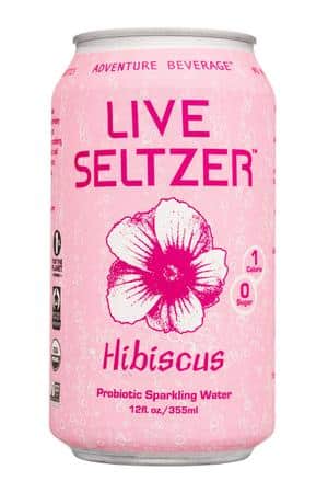 Kombucha Town: KombuchaTown-12oz-2024-LiveSeltzer-Hibiscus-Front