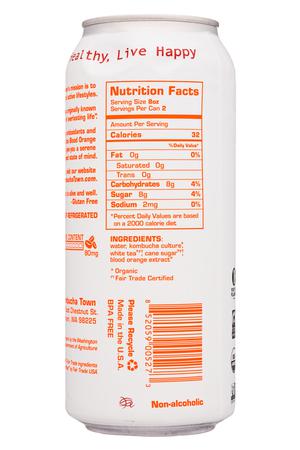 Kombucha Town: KombuchaTown-16oz-2021-Kombucha-BloodOrange-Facts