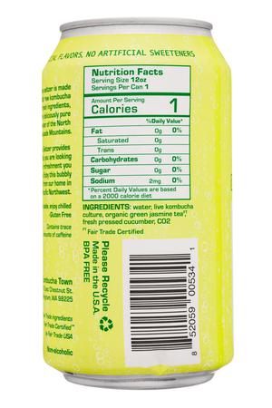 Kombucha Town: KombuchaTown-12oz-2021-LiveSeltzer-CucumberFocus-Facts