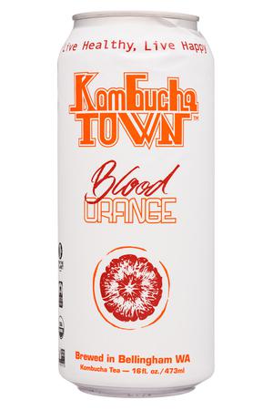 Kombucha Town: KombuchaTown-16oz-2021-Kombucha-BloodOrange-Front