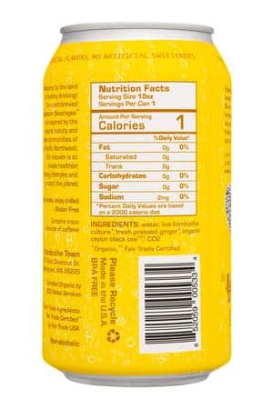 Kombucha Town: KombuchaTown-12oz-2024-LiveSeltzer-Ginger-Facts