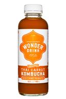 Wonder Drink: WonderDrink-Kombucha-15oz-ThaiCarrot-Front