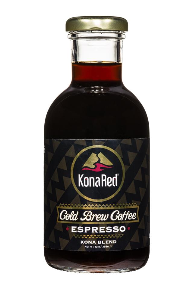 KonaRed Cold Brew Coffee: KonaRed-ColdBrew-12oz-Espresso-Front