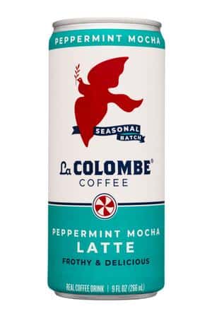 La Colombe Coffee: LaColombe-9oz-2022-SeasonalBatch-PeppMochaLatte-Front
