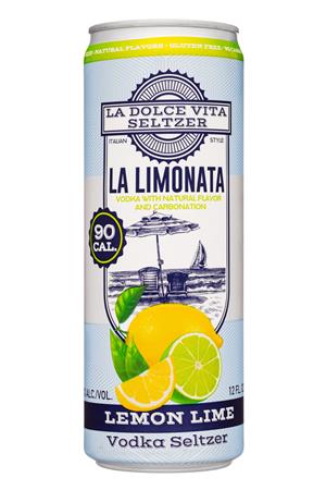 La Dolce Vita Seltzer: LaDolceVitaSeltzer-12oz-2021-VodkaSeltzer-LaLimonata-Front