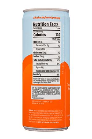 LaDiDa: LaDiDa-8oz-2020-OatMilkLatte-GoldenTurmeric-Facts