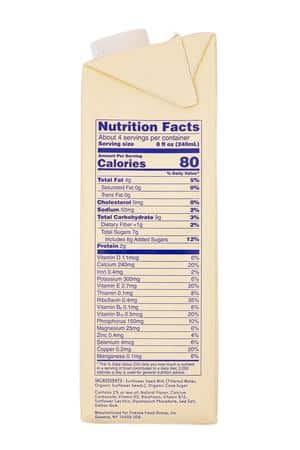 Lattini: Lattini-32oz-2023-SunflowerSeedMilk-Original-Facts