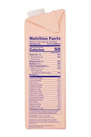 Lattini: Lattini-32oz-2023-SunflowerSeedMilk-Unsweet-Facts