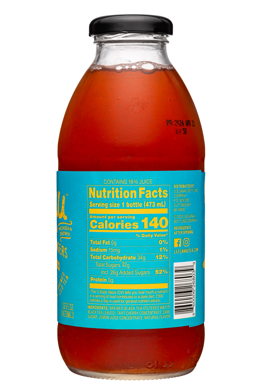 Leelanau: Leelanau-16oz-2022-Tea-HalfHalf-Facts