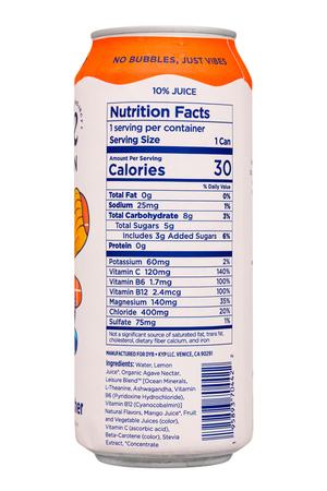 Leisure Hydration: LeisureHydration-16oz-2023-ElectroluteRefresher-TropicalMango-Facts