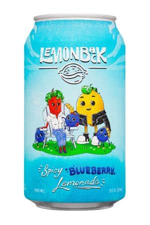 LemonBack: Lemonback-12oz-2023-SpicyLemonade-Blueb-Front