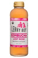 Lenny Boy Kombucha: LennyBoy-14oz-Kombucha-LostRose-Front