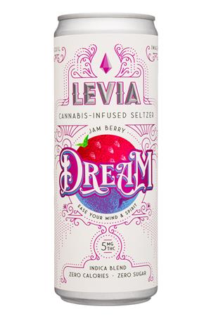 Levia: Levia-12oz-2021-CannabisSeltzer-Dream-Front