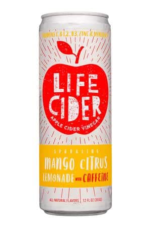 Life Cider: LifeCider-12oz-2023-ACVLemonade-MangoCitrus-Front