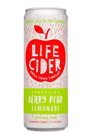 Life Cider: LifeCider-12oz-2023-ACVLemonade-BerryPear-Front