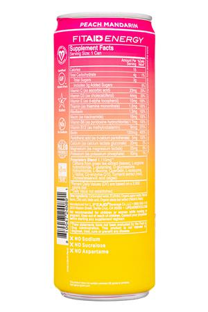 LIFEAID: LifeAid-12oz-2022-FitEnergyPlus-PeachMandarin-Facts