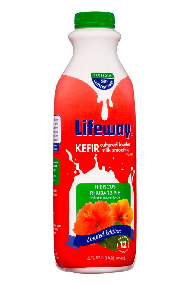 Lifeway Organic: Lifeway-Kefir-32oz-HibiscusRhubarbPie-Front