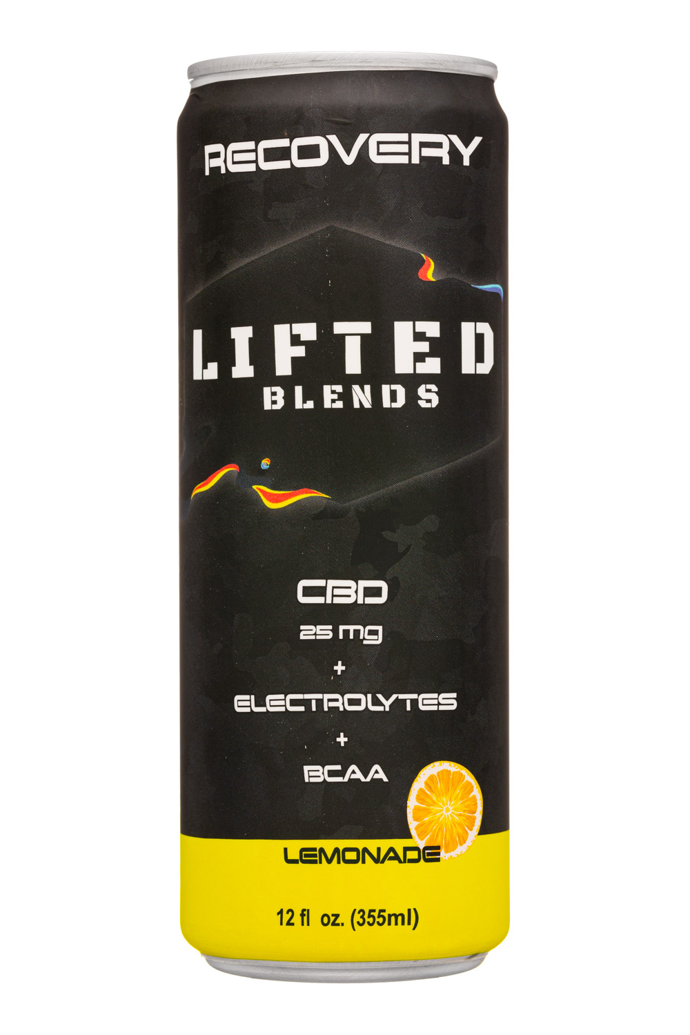 Lifted Blends: LiftedBlends-12oz-2024-RecoveryCBD-Lemonade-Front