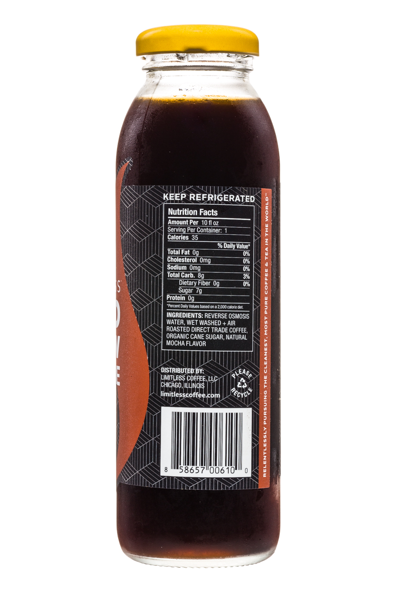 Limitless Cold Brew Coffee: Limitless-ColdBrewCoffee-10oz-Mocha-Facts