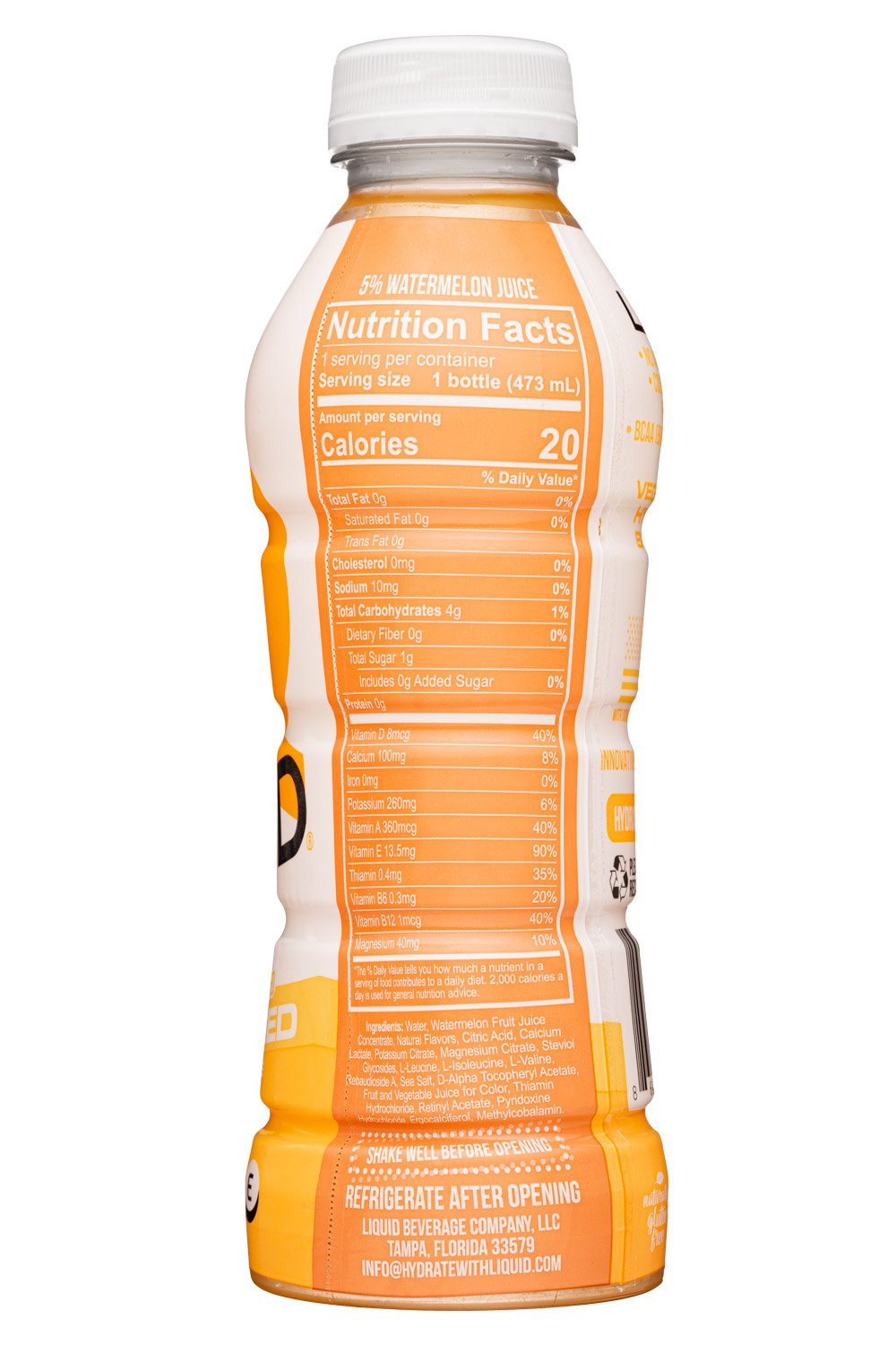 Liquid: LiquidHydration-16oz-2021-Vegan-Peach-Facts