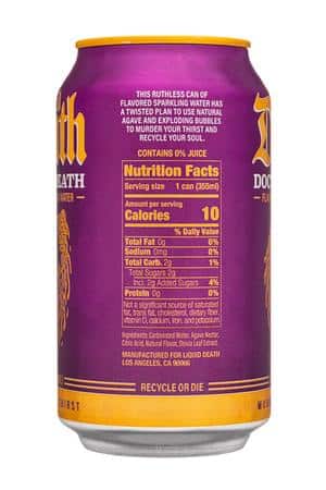 Liquid Death: LiquidDeath-12oz-2025-FlavoredWater-DoctorDeath-Facts